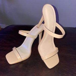 Nude Strappy Sandal Heels